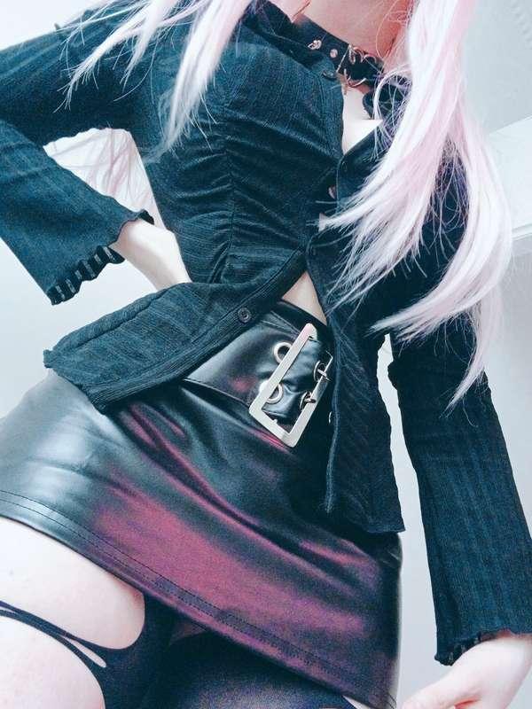 kneel for me, who knew id look that good in a PVC skirt?? al..