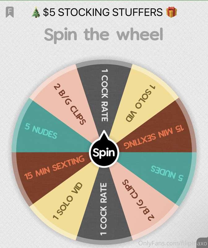 🎄𝐂𝐇𝐑𝐈𝐒𝐓𝐌𝐀𝐒 𝐄𝐕𝐄 🎅🏼⛄️$𝟓 𝐒𝐓𝐎𝐂𝐊𝐈𝐍𝐆 𝐒𝐓𝐔𝐅𝐅𝐄𝐑𝐒 
Spin the wheel for ..