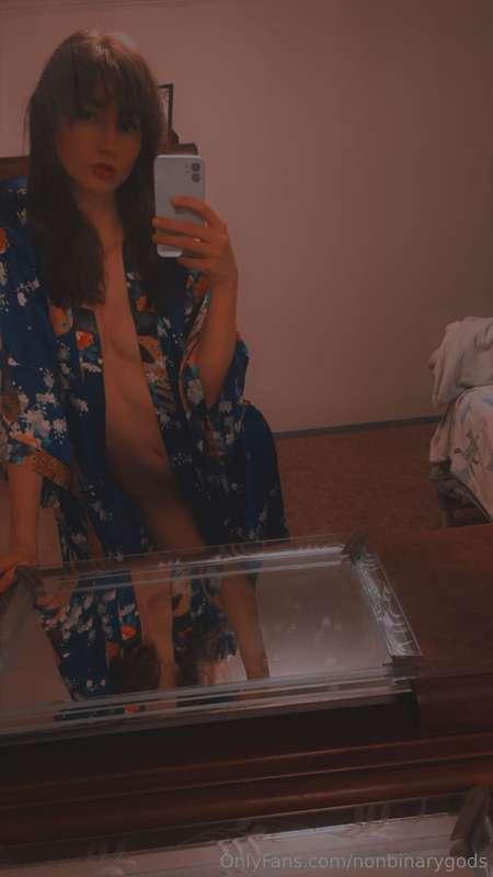 If I walked into the room, only wearing this, what would you..