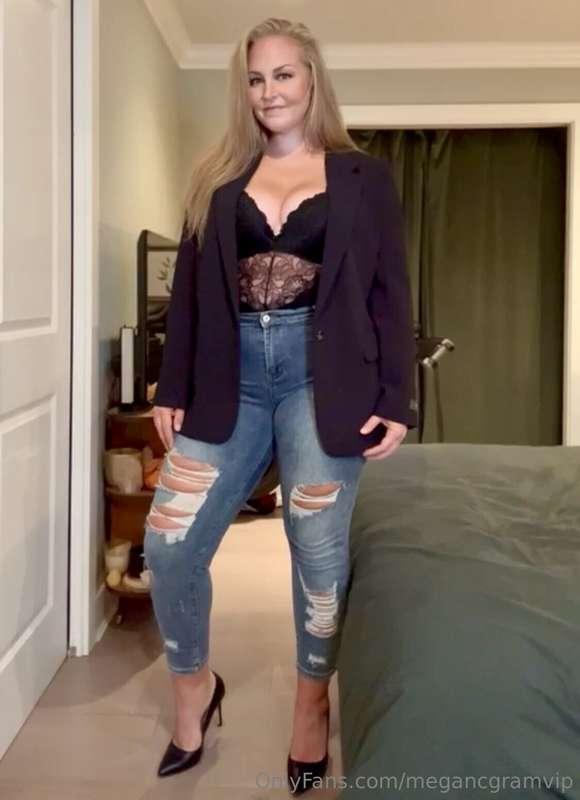 What do you think of jeans on me?