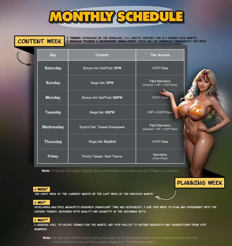 MONTHLY SCHEDULE