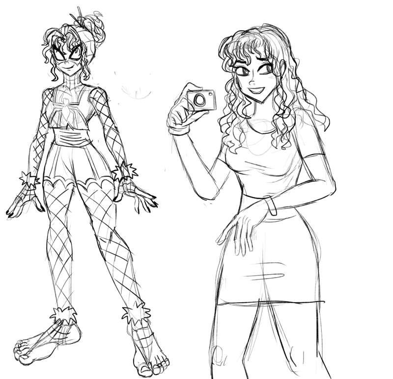 Spider OC's design [beta reference sketch]