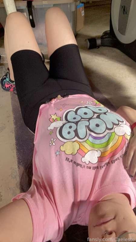 New workout top! #fyp #hugetits #lactation #lactating #hucow #milk #workout 