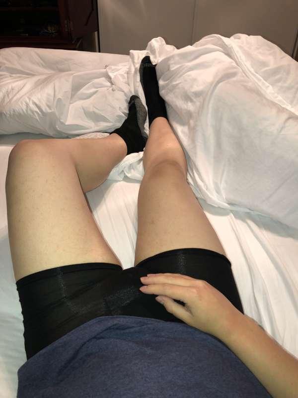 Who here has a sock fetish? Take them off for me!