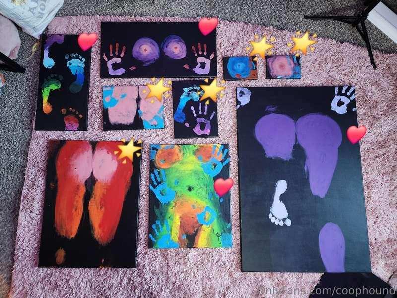 All of these paintings are up for Auctions on my second Twit..