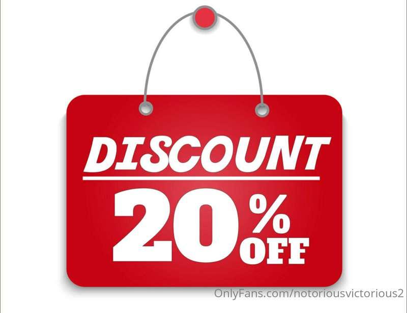 Discount on my VIP page today only! 20%off 😘 https://onlyfan..