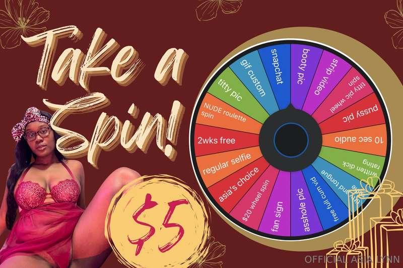 tip to spin my wheel 🎡 and see what prize you win from me 😜💦