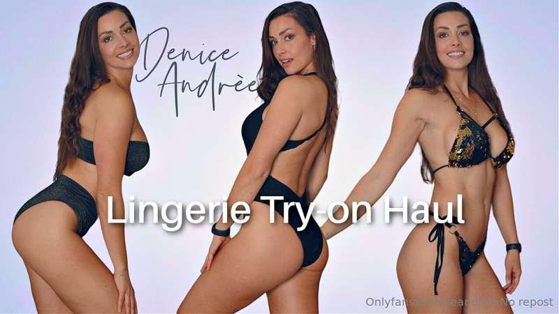 Hot Black bikini Pre view!! The full try on part without edi..
