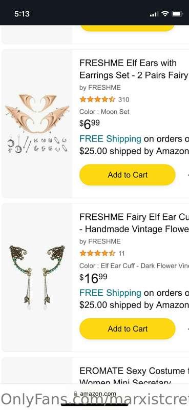 Which one of you wants to get me these so I can do sexy elf/..