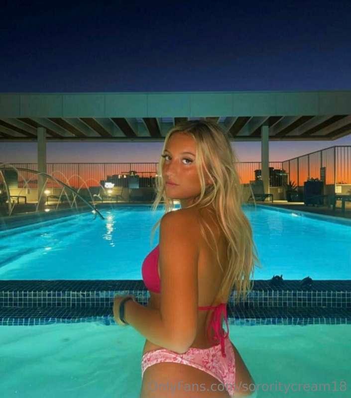 She just invited into alpha phi! Add the real sorority slut ..