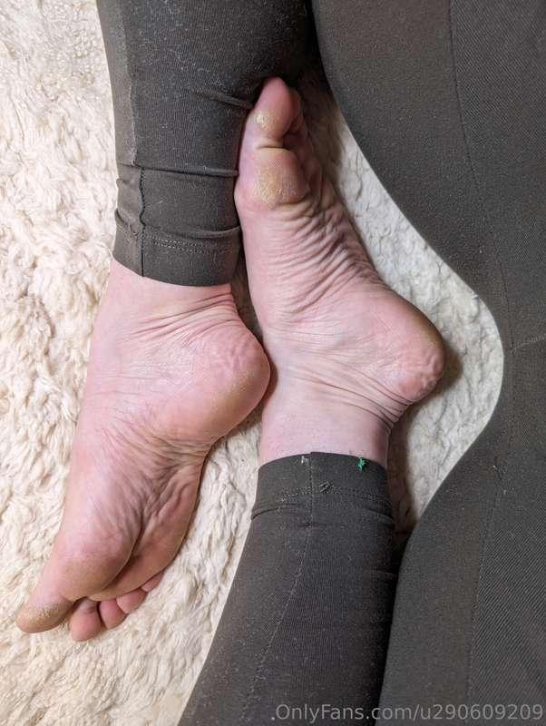 Thought of my feet friends today during my daily yoga practi..