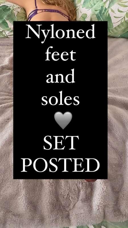 Nyloned feet and soles 🩶