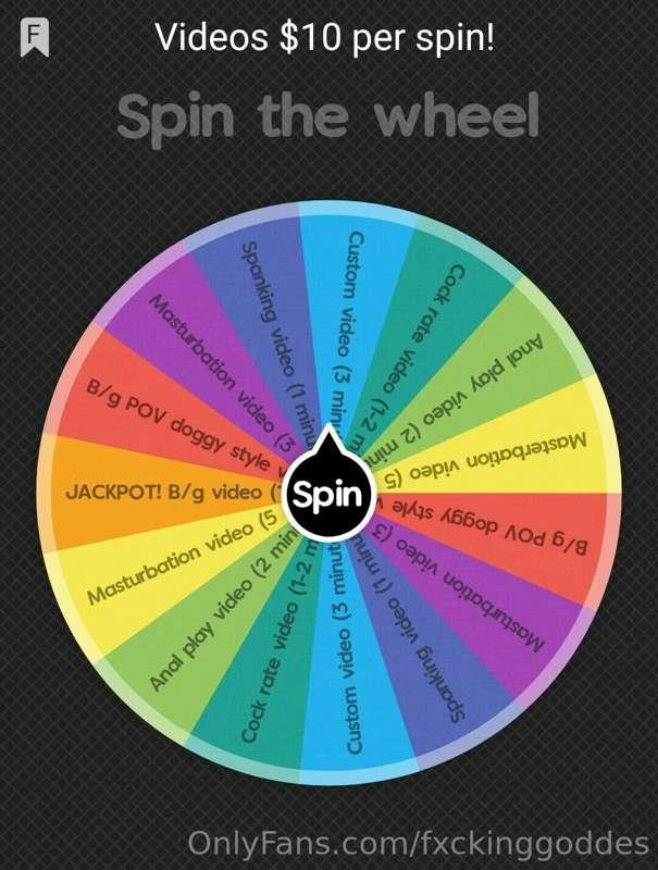 $8 for 1 spin! 
$12 for 2 spins! 

OMG....
Only until Sunday..