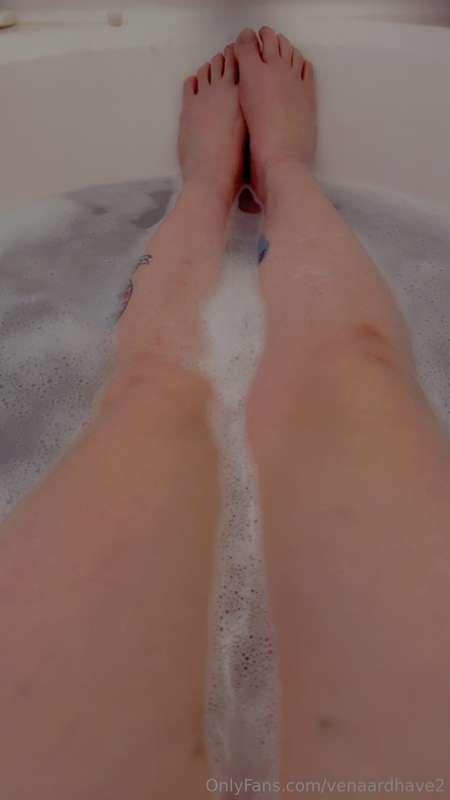 Having myself a well deserved bath….just missing you 