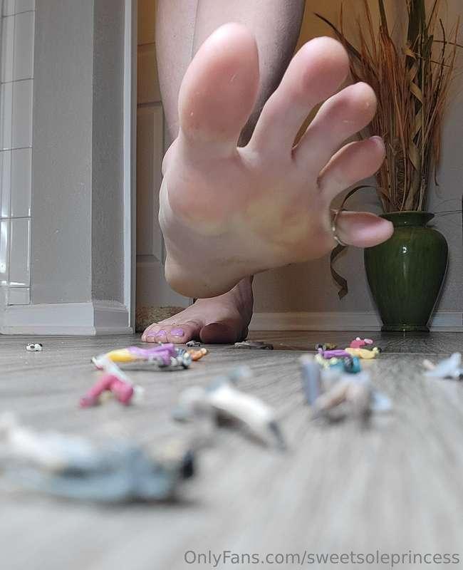 Did you really think you could sneak in under my huge soles ..