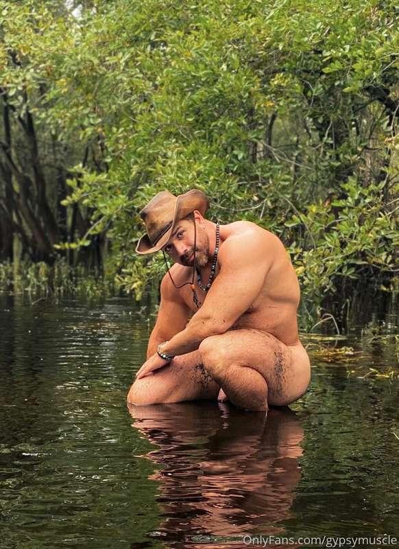 Just the tip, skinny dipping in the creek