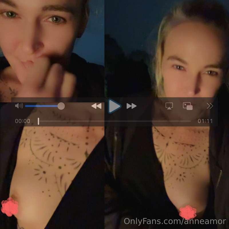 (01:11min) Rainy night–hanging out on my balcony flashing my..