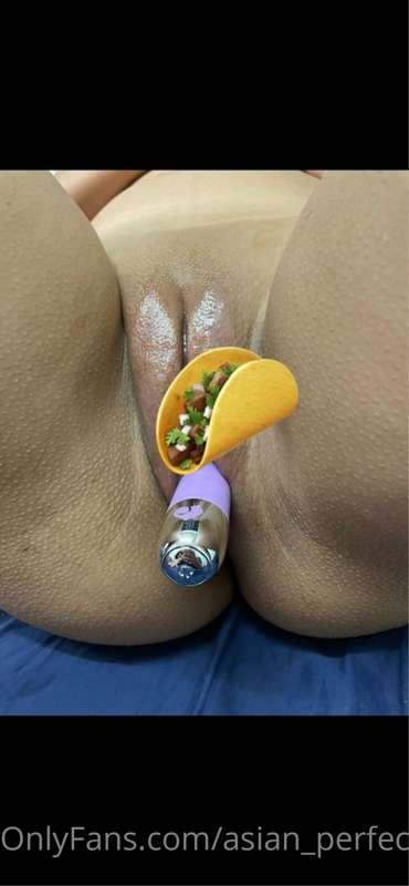 Eat this taco and then you may enjoy your sweets 🍭