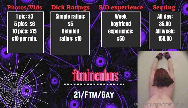 Custom menu + age verification 🖤😊
https://linktr.ee/ftmincub..