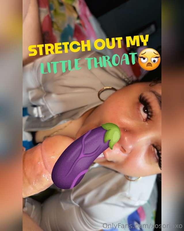 Fuck I couldn’t help myself, I needed dick in my throat 🥺👉🏽👈..