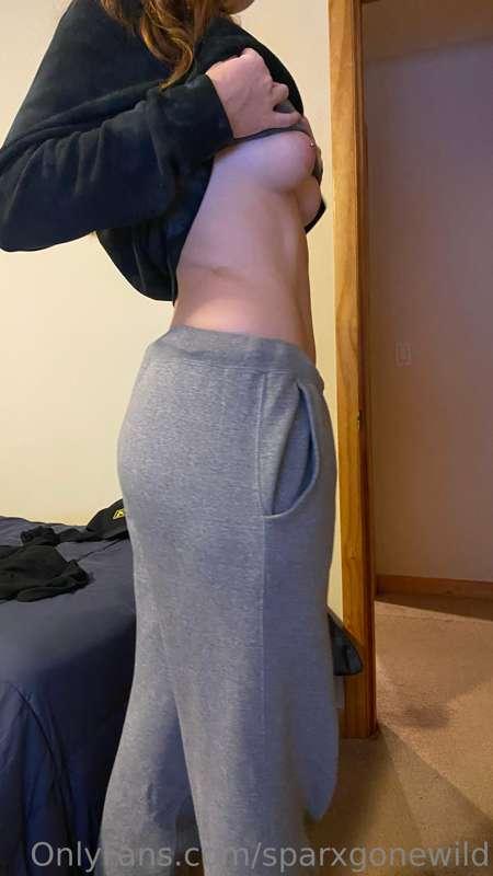 I hear you guys like sweat pants