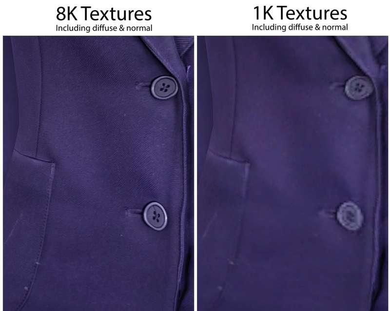 Free blazer with 1k textures