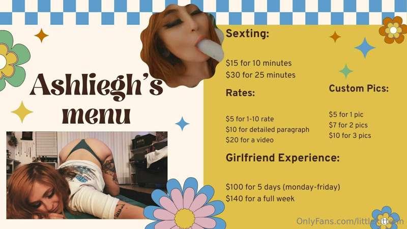 new menu, new prices (: