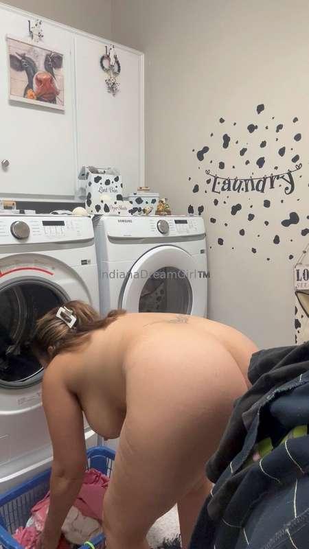 Loading the washer and dryer!