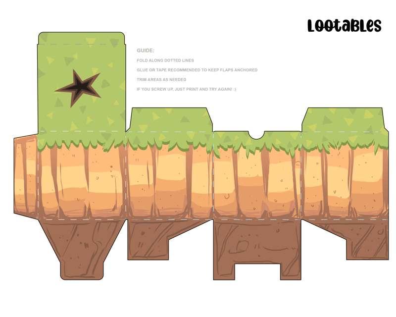 Printable Animal Crossing Cliffside Party Favor Boxes