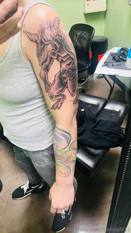 Getting some tattoo work while in Chicago…then back to NC! C..