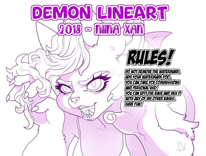 🖤2018-2019 Demon Lineart🖤 PSD!