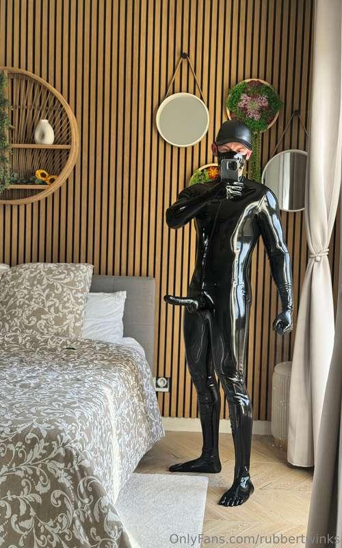 Rubber head to toe…even my cock…I think it’s time for you to..