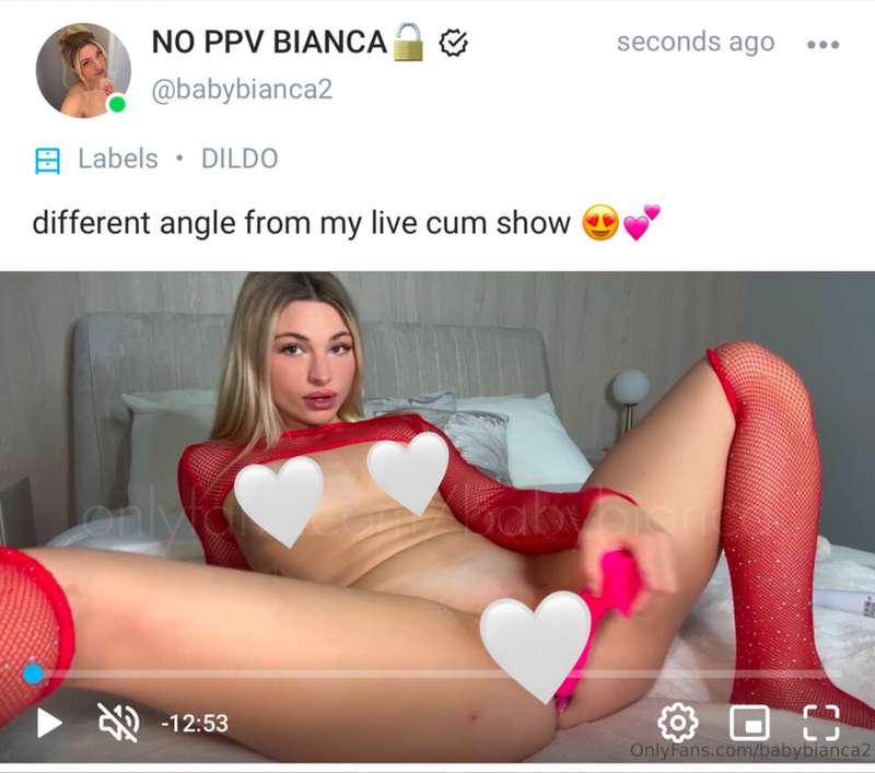 BABE WAKE UP I JUST POSTED A 13 MIN DILDO SHOW FOR FREE ON M..