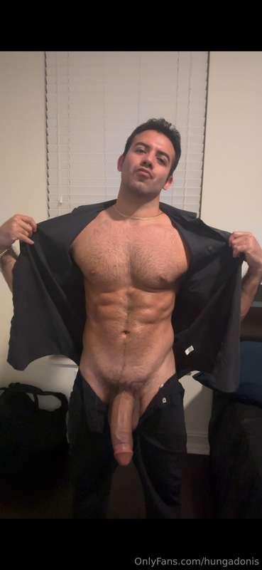 Whipping out big daddy dick after coming back home from dinn..
