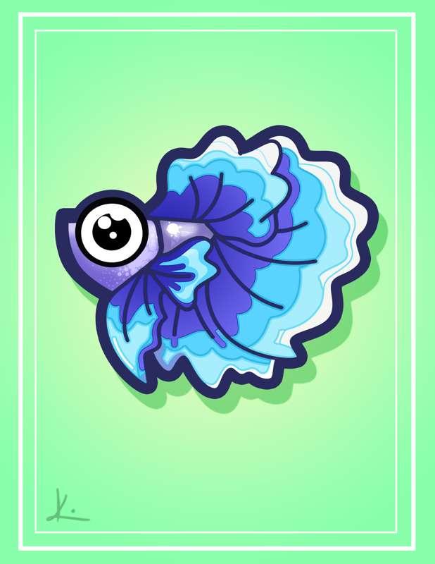 AC- Moon Betta Print