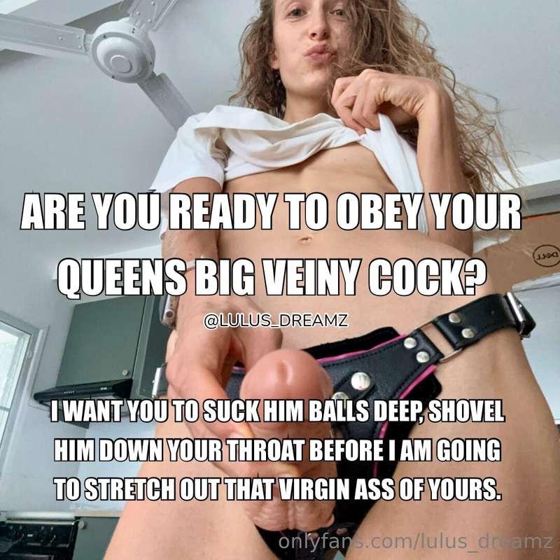 Are you ready to obey mommas big cock? Let me shovel him dow..