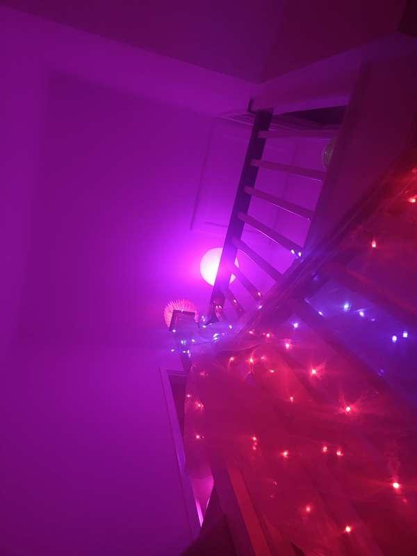 Tonight I suddenly decided to decorate the stairs with beaut..