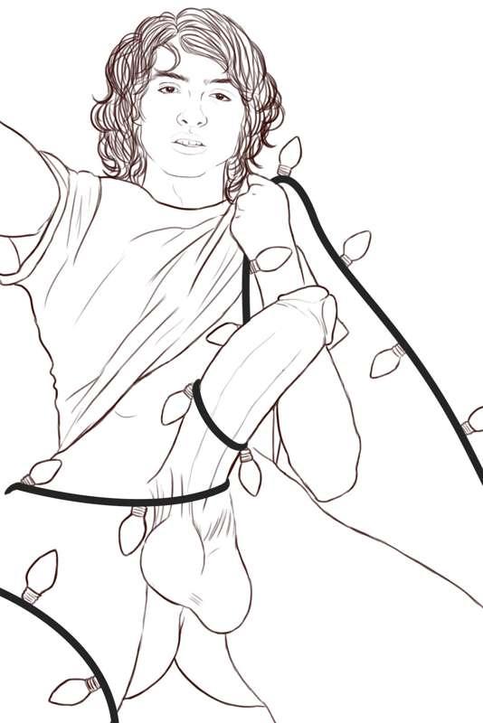 sketch of the drawing that I'll post tomorrow!