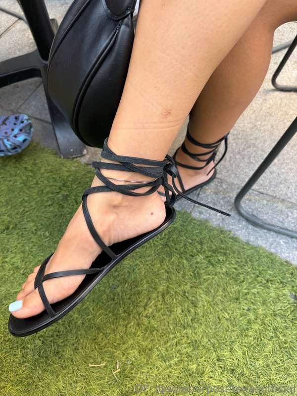 Black strappy sandals