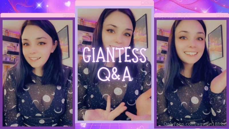 Giantess Q&A

A candid style interview containing my complet..
