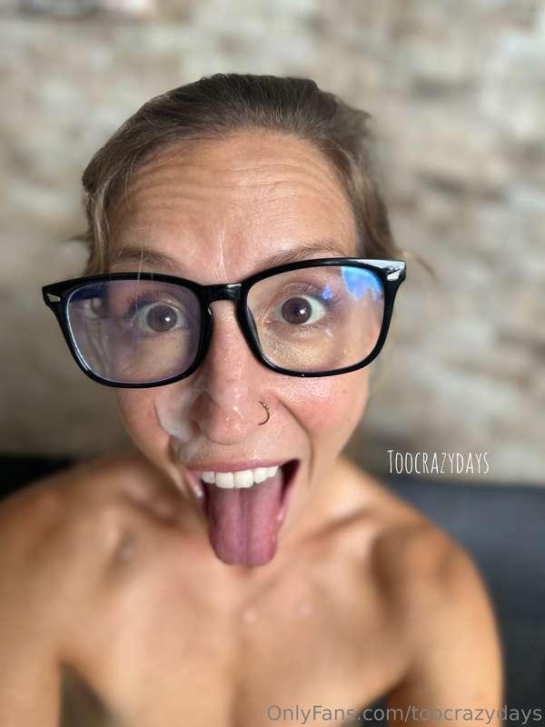 Do I look cute with your cum on my face?