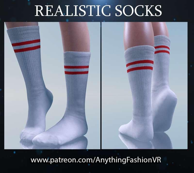 Long red stripe socks