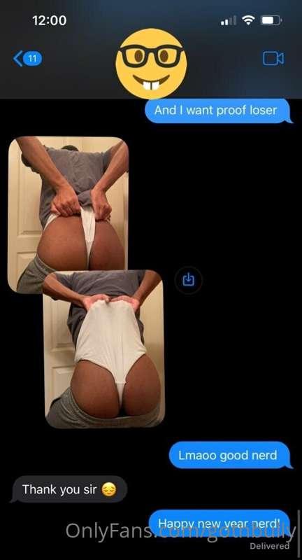 Made my nerd do a wedgie for the new year! Gotta start the n..