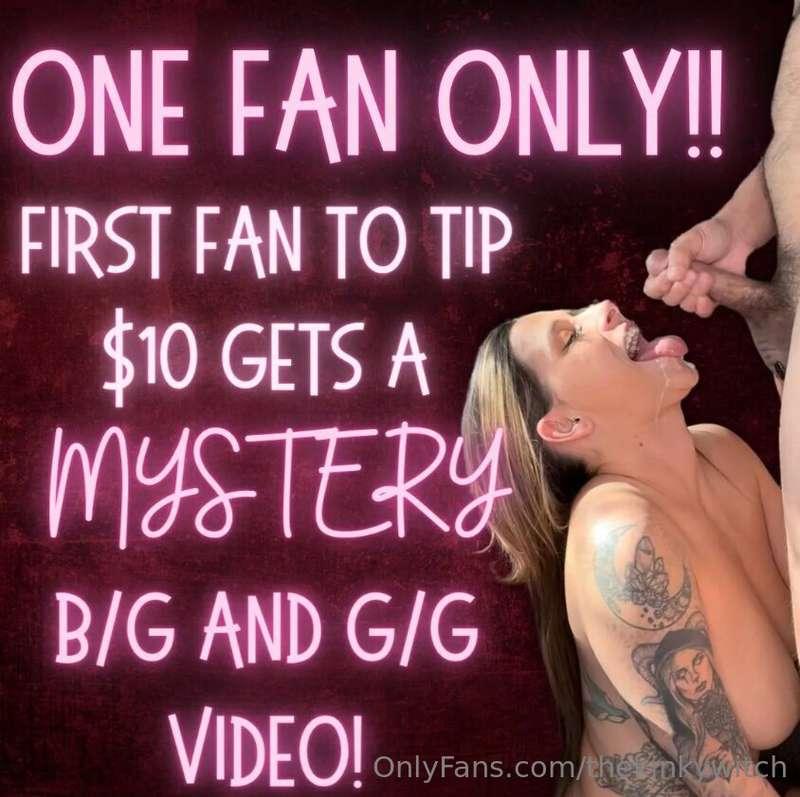 One lucky fan only!! 🍀 Tip $10 now & get TWO videos for the ..