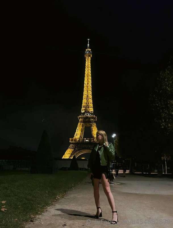 A night in the city of love🌃✨ Under the glow of the Eiffel T..