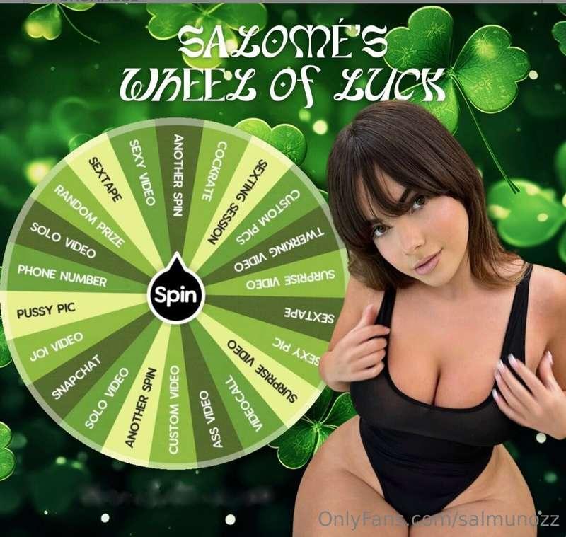 TEST YOUR LUCK WITH MY BRAND NEW LUCKY WHEEL 🍀💙 ONE SPIN $25..