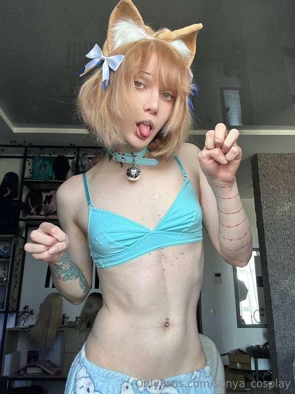 Nyaa~ Did you miss your favorite catboy? 💙🐾Master~ I dressed..