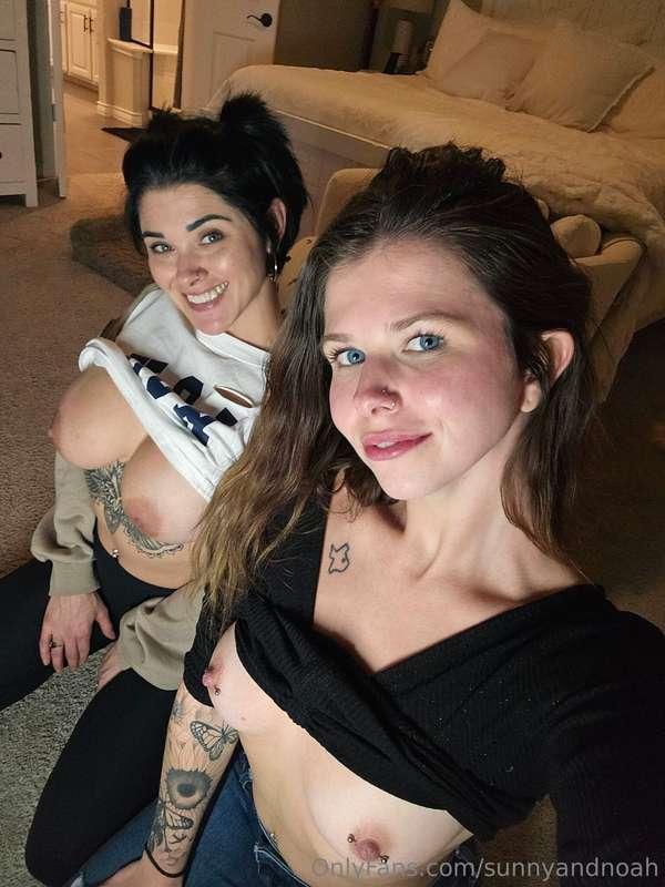 Two baddies with nice tiddies. 