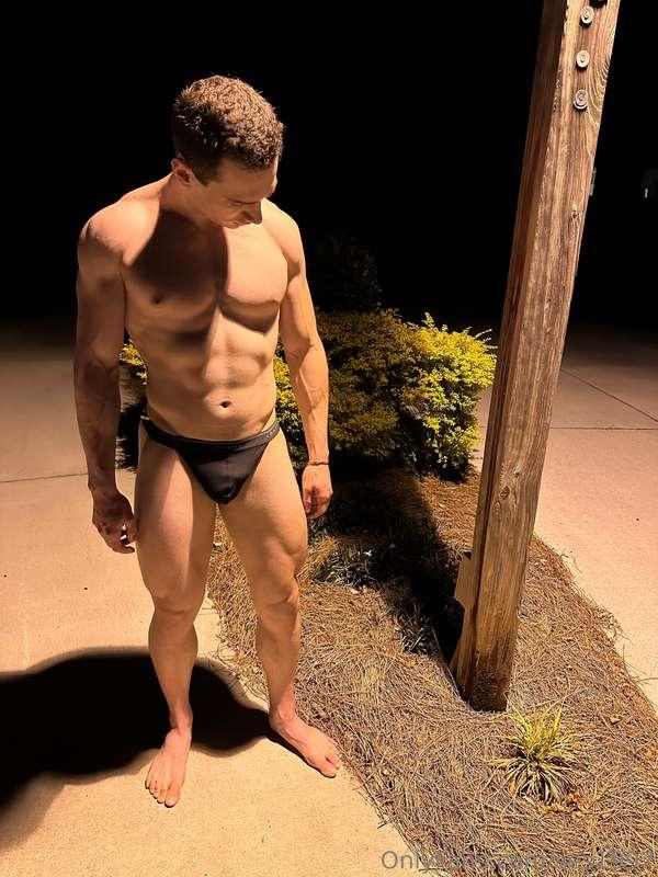 Bare feet outside and washing up after