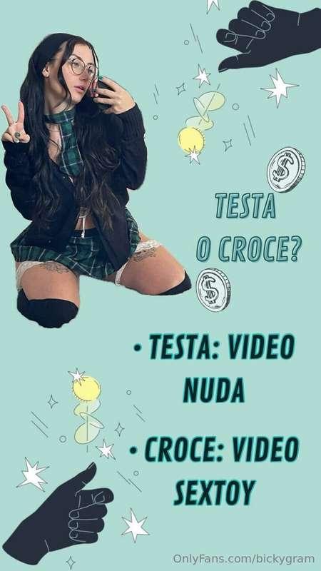 ***NUOVO MESE, NUOVO GIOCHINO: Testa o croce?*** 😏
Lanci la ..